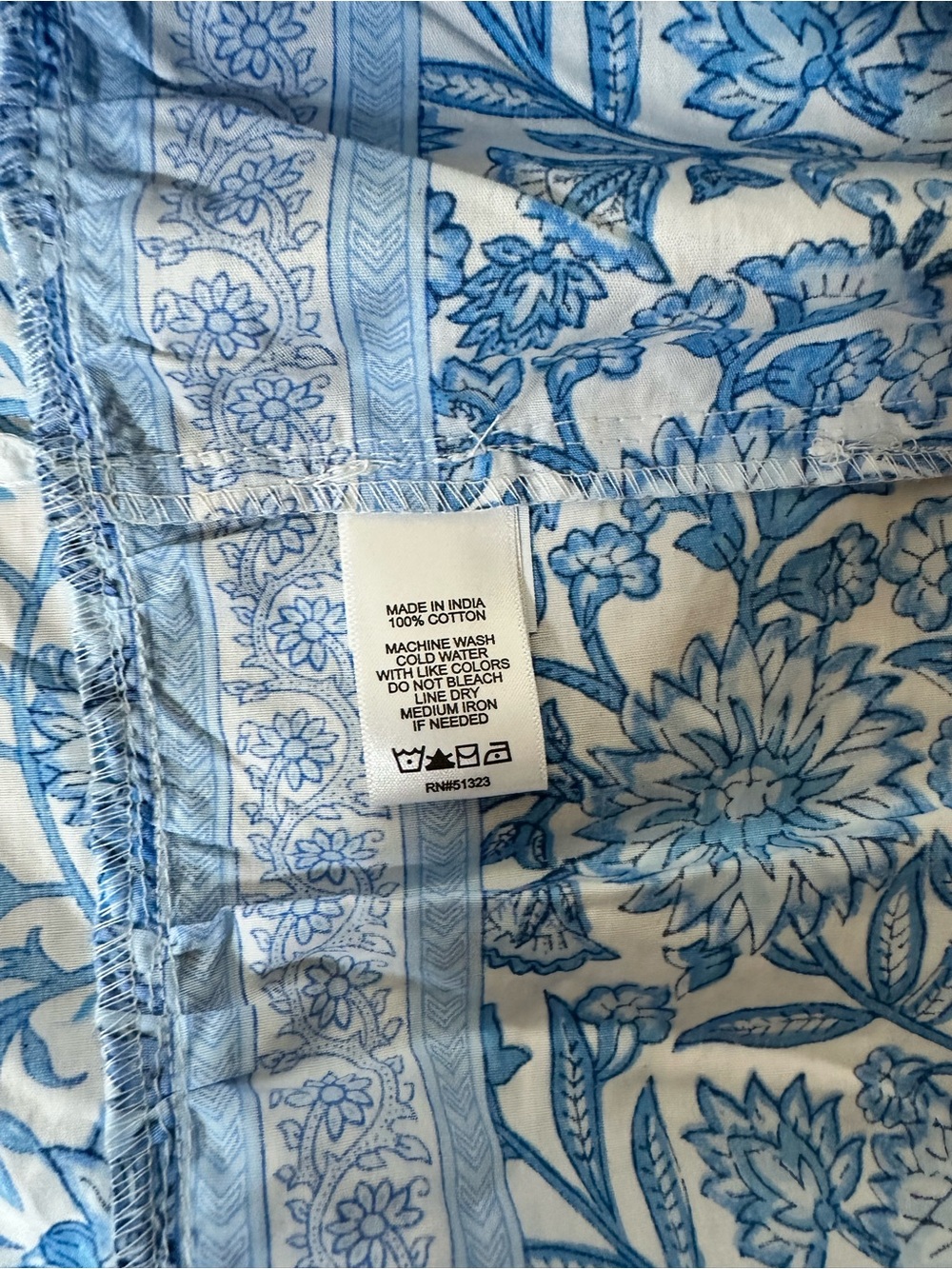 NWT CeCe Blue and White Floral Tiered Maxi Dress with Tie Waist - Picture 7 of 8
